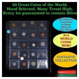20 Great Coins of the World, hand selected, many t