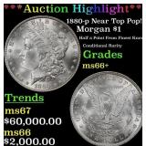 ***Major Highlight*** 1880-p Morgan Dollar Near To
