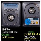 PCGS 1975-s Proof Roosevelt Dime 10c pr69 dcam PCG