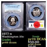 PCGS 1977-s Proof Washington Quarter 25c pr69 dcam