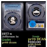PCGS 1977-s Proof Jefferson Nickel 5c pr69 dcam PC