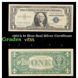 1957A $1 Blue Seal Silver Certificate Grades vf++