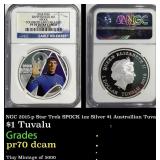 NGC NGC 2015-p Star Trek SPOCK 1oz Silver $1 Austr