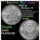 ***Major Highlight*** 1891-p Morgan Dollar $1 ms65