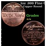 1oz .999 Fine Copper Bullion Round - We The People