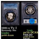 PCGS 1981-s Ty I Proof Kennedy Half Dollar 50c PCG
