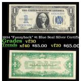 1934 "Funnyback" $1 Blue Seal Silver Certificate G