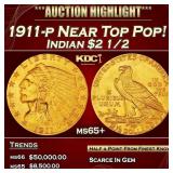 *Highlight* 1911-p Gold Indian Quarter Eagle Near