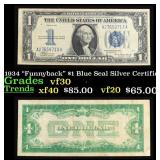 1934 "Funnyback" $1 Blue Seal Silver Certificate G