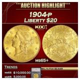 *Highlight* 1904-p Gold Liberty Double Eagle $20 m