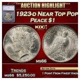 *Highlight* 1923-d Peace Dollar Near Top Pop! $1 m
