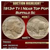 *Highlight* 1913-p Ty I Buffalo Nickel Near Top Po