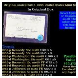 Original Sealed Box of 5x 1985 Mint Proof Sets