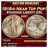 *Highlight* 1918-d Standing Liberty Quarter Near T