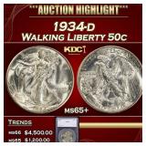 *Highlight* 1934-d Walking Liberty Half Dollar 50c