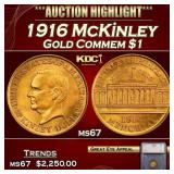 *Highlight* 1916 McKinley Gold Commem Dollar 1 ms6