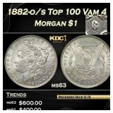 1882-o/s Top 100 Morgan Dollar Vam 4 $1 Grades Sel
