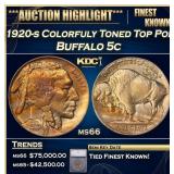 *Highlight* 1920-s Buffalo Nickel Colorfuly Toned