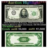 *Highlight* 1934 President McKinley $500 Green Sea