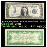 1934 "Funnyback" $1 Blue Seal Silver Certificate G