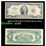 1963 $2 Red Seal United States Note Grades Choice