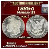 *Highlight* 1885-o Morgan Dollar $1 ms65 dmpl SEGS
