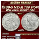 *Highlight* 1939-d Walking Liberty Half Dollar Nea