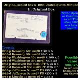 Original Sealed Box of 5x 1985 Mint Proof Sets