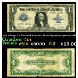 1923 $1 large size Blue Seal Silver Certificate Gr