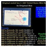 Original Sealed Box of 5x 1987 Mint Proof Sets