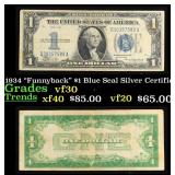 1934 "Funnyback" $1 Blue Seal Silver Certificate G