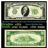 **Star Note** 1928B "Redeemable In Gold" $10 Green