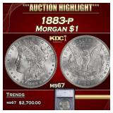 *Highlight* 1883-p Morgan Dollar $1 ms67 SEGS (fc)