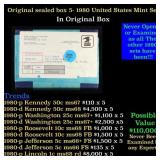 Original Sealed Box of 5x 1980 Mint Proof Sets