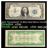 1934 "Funnyback" $1 Blue Seal Silver Certificate G