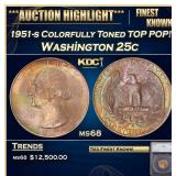 *Highlight* 1951-s Washington Quarter Colorfully T