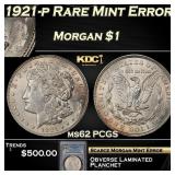 PCGS 1921-p Morgan Dollar Rare Mint Error $1 ms62