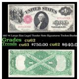 1917 $1 Large Size Legal Tender Note Grades Select