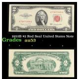 1953B $2 Red Seal United States Note Grades Select