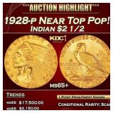 *Highlight* 1928-p Gold Indian Quarter Eagle Near