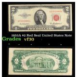 1953A $2 Red Seal United States Note Grades vf++