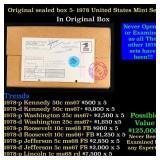 Original Sealed Box of 5x 1978 Mint Sets