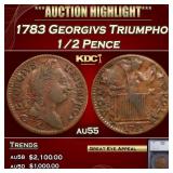 *Highlight* 1783 Georgivs Triumpho Half Pence 1/2p