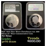 NGC NGC 2021 Star Wars Chewbacca 1oz .999 Silver $