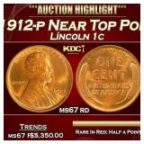 *Highlight* 1912-p Lincoln Cent Near Top Pop! 1c m