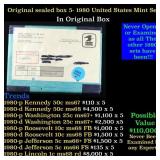 Original Sealed Box of 5x 1980 Mint Proof Sets