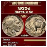 *Highlight* 1930-s Buffalo Nickel 5c ms66+ SEGS (f