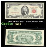 1963 $2 Red Seal United States Note Grades Select