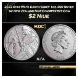 2022 Star Wars Darth Vader 1oz .999 Silver $2 New