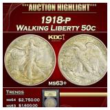*Highlight* 1918-p Walking Liberty Half Dollar 50c